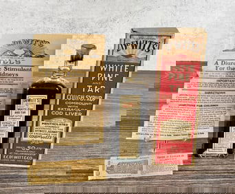 DeWitt's White Pine Tar Cough Syrup Bottle