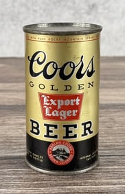 Coors Golden Export Lager Beer Flat Top Can