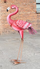 Decorative Tin Metal Garden Flamingo
