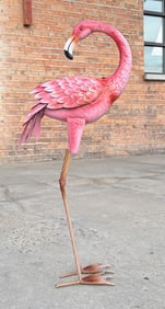 Decorative Tin Metal Garden Flamingo