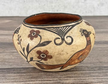 Historic Isleta Pueblo Pottery Bird Jar