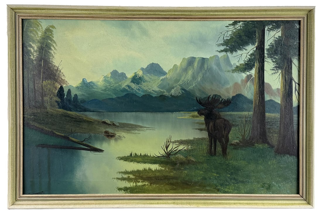 Constable Moose Oil Painting (1 of 5)