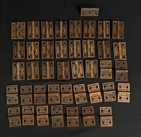 Large Group Of Antique Eastlake Shutter Hinges