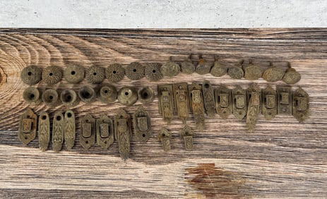 Group Of Eastlake Knobs & Window Drop Latches