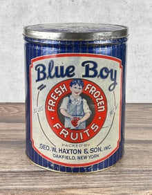 Blue Boy Frozen Fruit Tin Oakfield New York