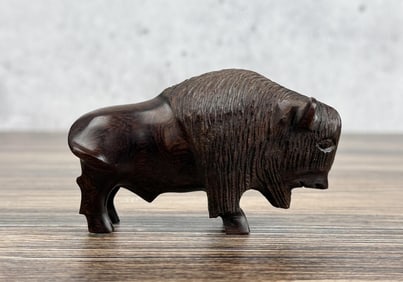 Mexican Carved Ironwood Buffalo