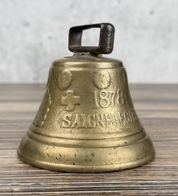 Antique Swiss Bronze Cow Bell 1878