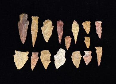 Ancient Native American Indian Arrowheads Points
