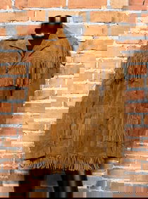 Vintage Schott Western Leather Fringe Jacket