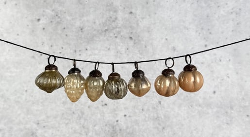 Antique German Glass Kugel Christmas Ornaments