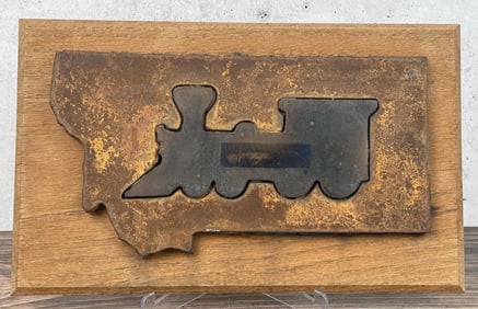 Montana Railroad Laser Cut Plaque