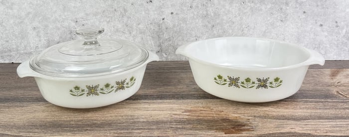 Fire King Meadow Casserole Dishes