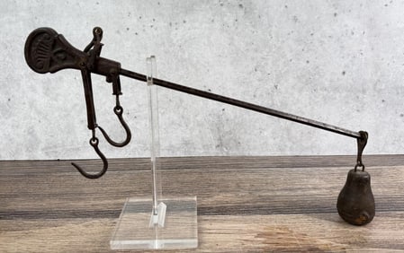 Antique Cast Iron Steelyard Hanging Scale