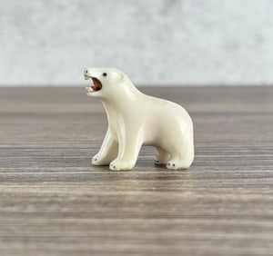 Alaskan Inuit Eskimo Carved Ivory Polar Bear
