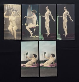 Art Deco French Nude Hand Tinted Photos
