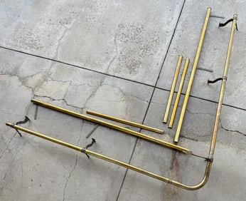 Antique Montana Saloon Brass Bar Rail Set