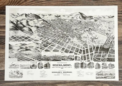 Helena Montana Kessler's Brewery Perspective Map
