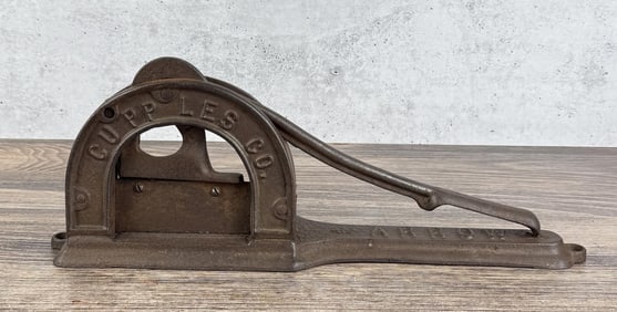 Cast Iron Cupples Arrow Plug Cut Tobacco Cutter
