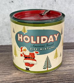 Holiday Pipe Mixture Tobacco Tin Can