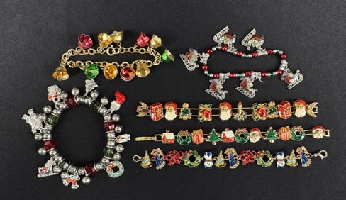 Costume Jewelry Christmas Bracelets