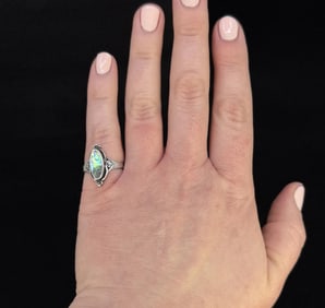 Navajo Sterling Silver Abalone Ring