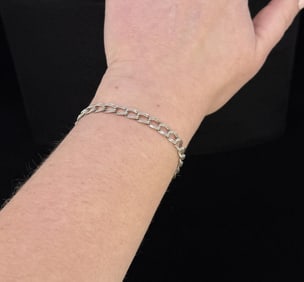 Sterling Silver Charm Link Bracelet