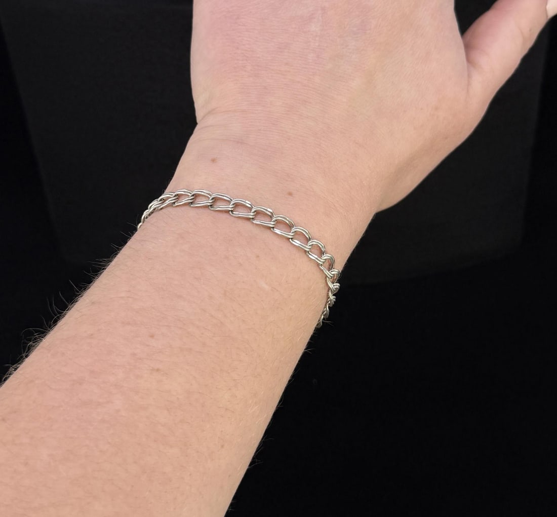 Sterling Silver Charm Link Bracelet (1 of 3)