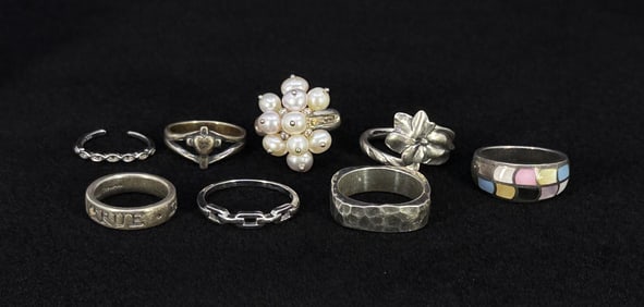 Collection of Sterling Silver Rings