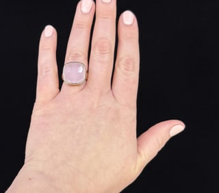 Sterling Silver Rose Quartz Ring