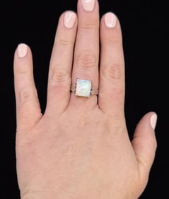 Sterling Silver Opal Ring