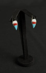 Zuni Sterling Silver Inlaid Earrings