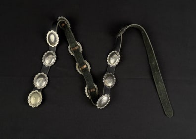 Navajo Sterling Silver Concho Belt