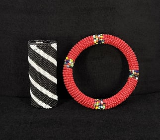 Beaded Bangle and Lighter Case
