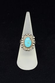 Navajo Sterling Silver Turquoise Ring