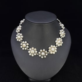 Mid Century Mexico Silver Plate Necklace