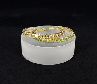 Sterling Silver Peridot Citrine Bracelets