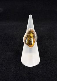Baltic Amber Sterling Silver Ring