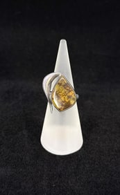 Baltic Amber Sterling Silver Ring
