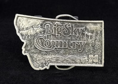 Bergamot Brass Pewter Montana Belt Buckle