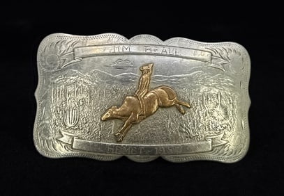 Jim Beall California Bull Riding Trophy Buckle