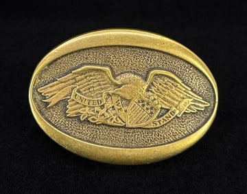 Heritage Mint American Eagle Brass Belt Buckle
