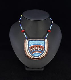 Crow Indian Montana Beaded Medicine Necklace
