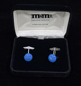 M&M's Sterling Silver Executive Cufflinks