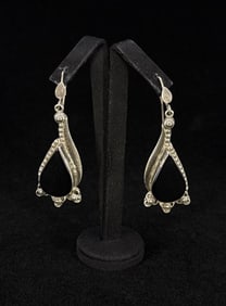 Sterling Silver Onyx Earrings