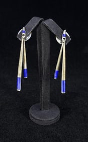 Zuni TCA Sterling Silver Lapis Lazuli Earrings