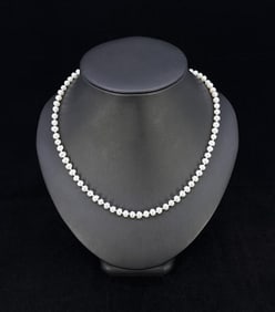 Sterling Silver Cultured Pearl Necklace