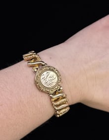Victorian Gold Filled Locket Bracelet