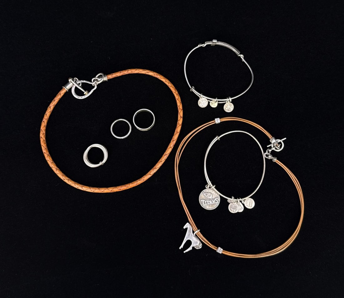 Collection of Assorted Sterling Jewelry: 55.19 grams total weight.