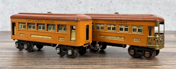 Lionel Prewar Pullman Observation Cars 603 604