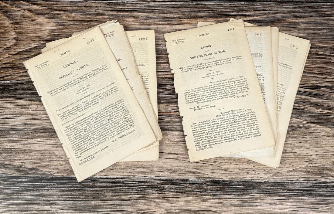 Florida Indian Wars Senate Hearing Documents (1 of 3)